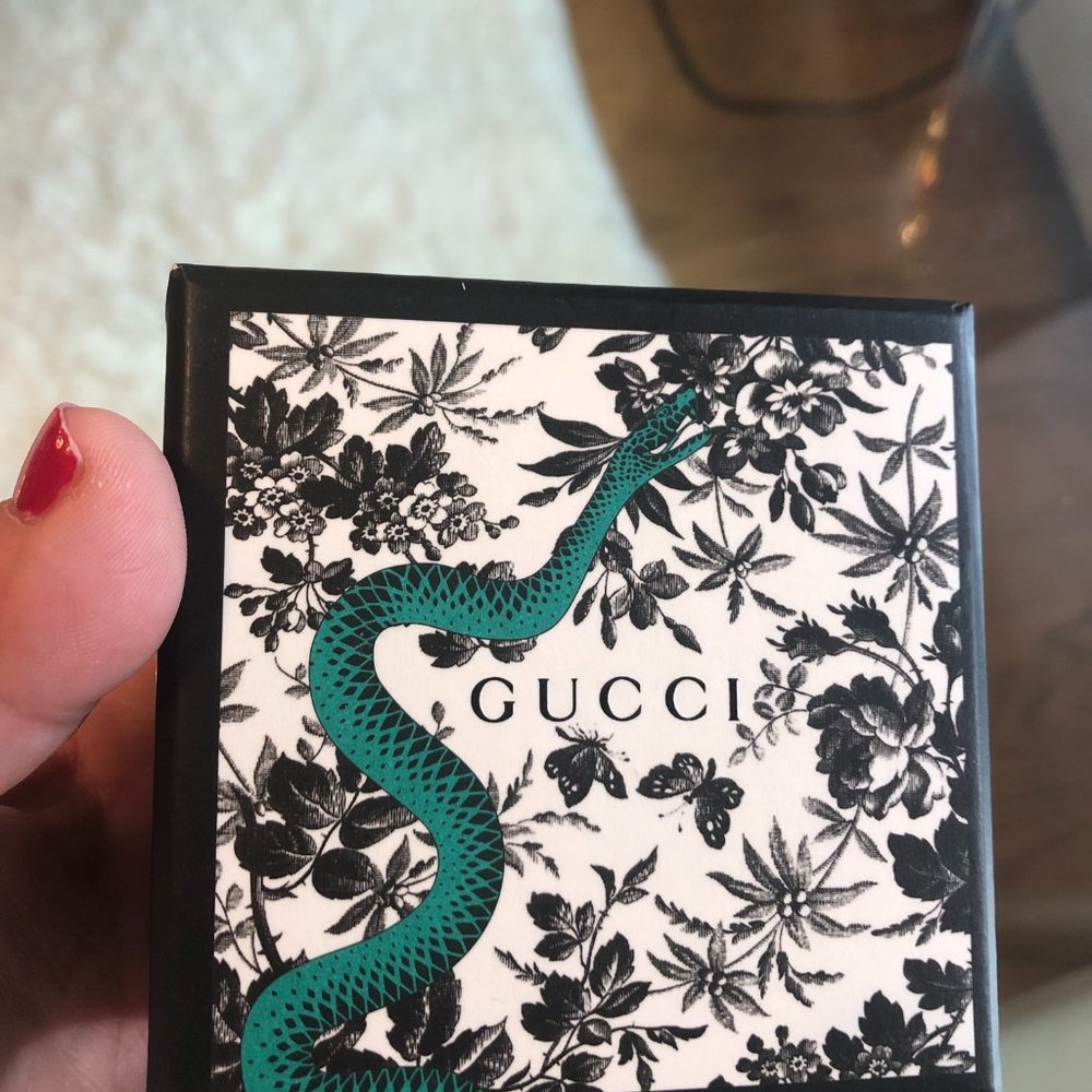 Gucci Crystal Double G Ring in Silver NEW IN BOX - Picture 5 of 5